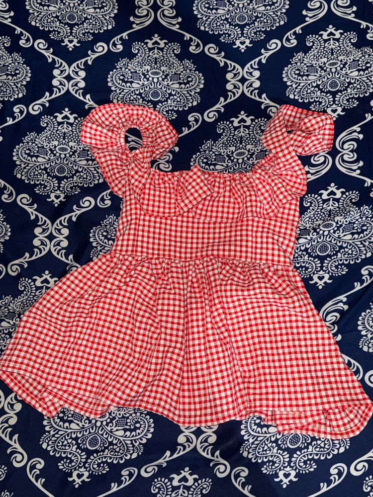 Red Gingham Bambi  Top