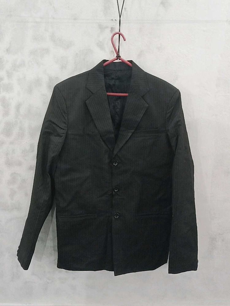 Striped Black Formal Blazer