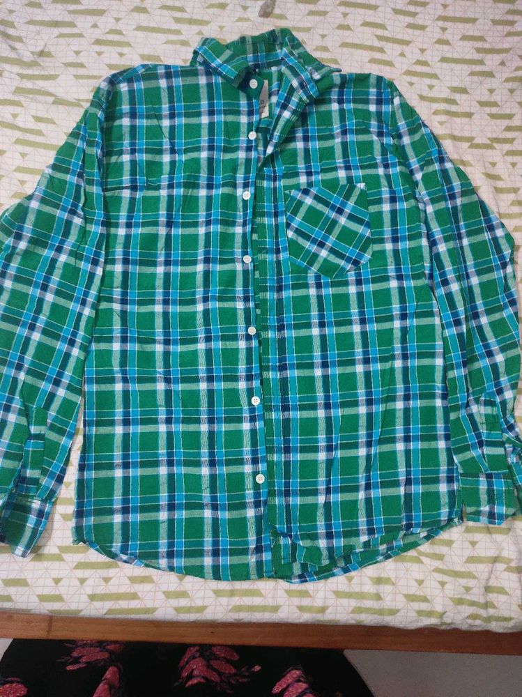 Xl Green Plaid Shirt