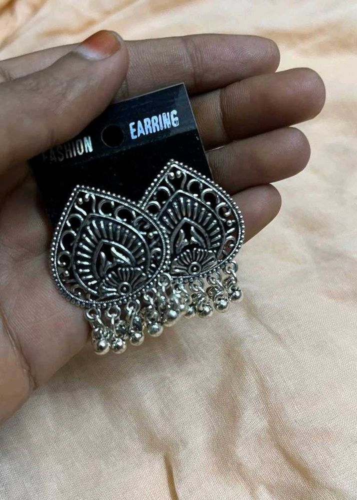 Oxidised Jhumka Earrings✨