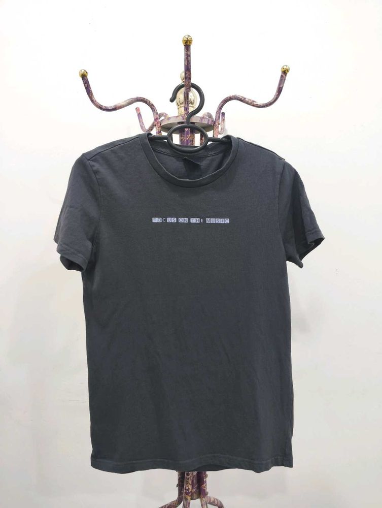 Graphic Print Tee - Dark Gray