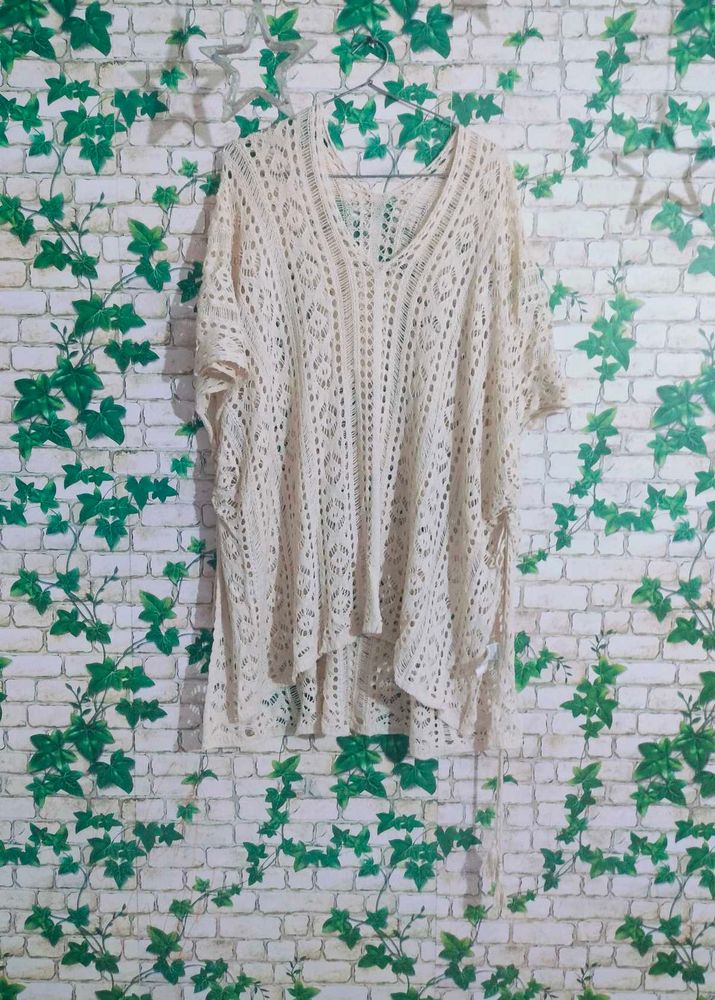 Cream Crochet Cover-Up