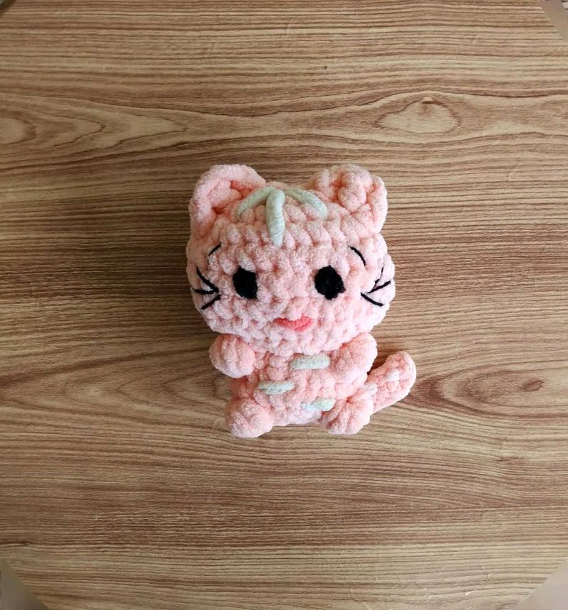 Cute Cat In Peach - Large Size 😻