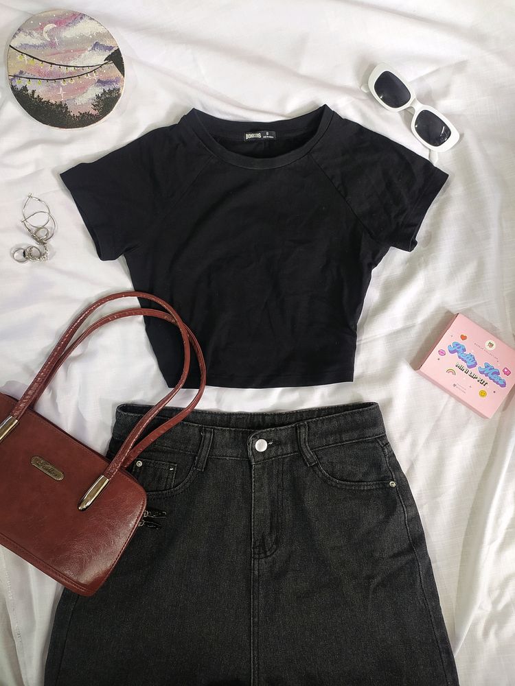 Bonkers Corner Basic Black Baby Tee