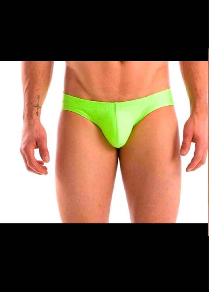 Men's Neon Green Swim Brief