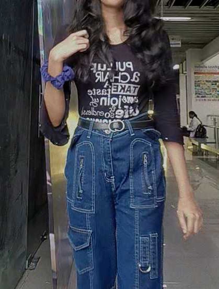 Y2k Black Bell Sleeve Top