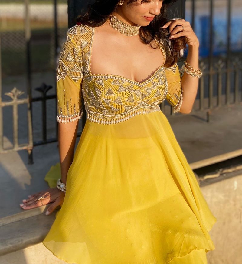 Stunning Omal Sindwani Designer Sharara Set 💛