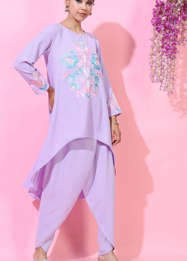 Elegant Lavender Kurta Set