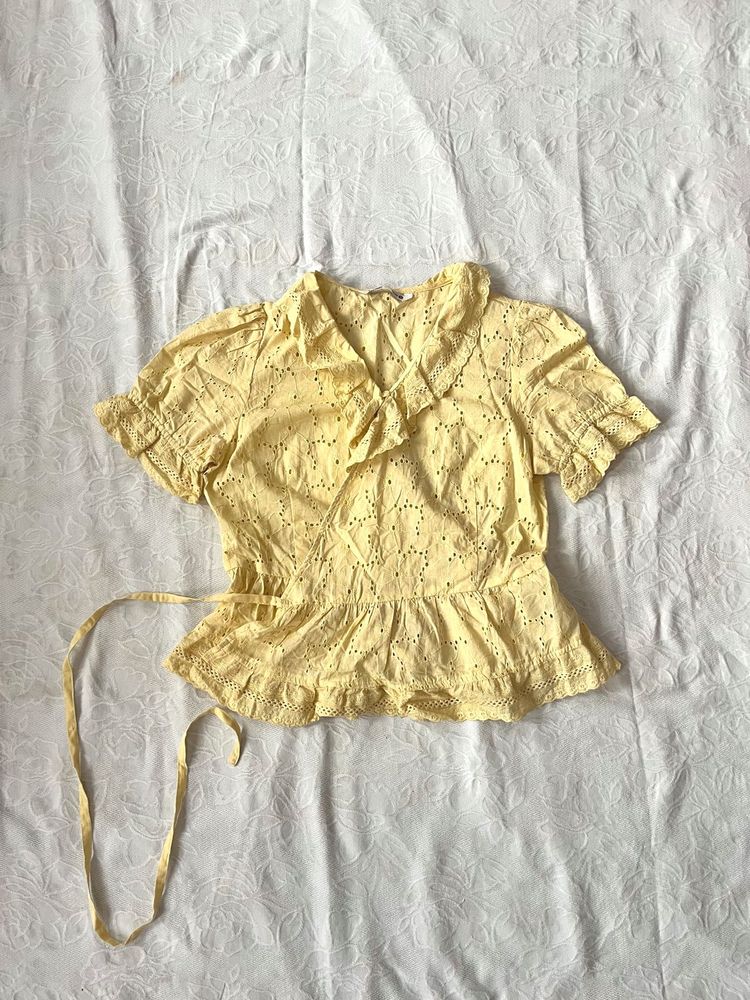 Wrap Broderie Top