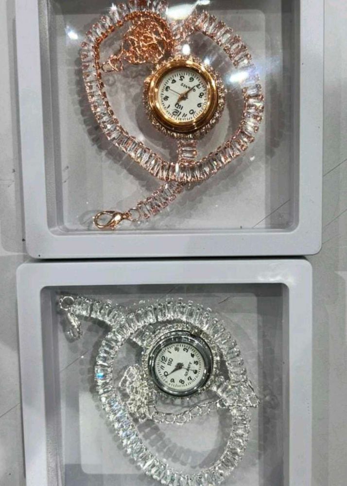 Elegant Crystal Pendant Watch