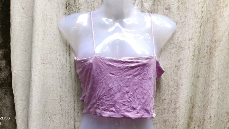 Cute Lavender Crop Top