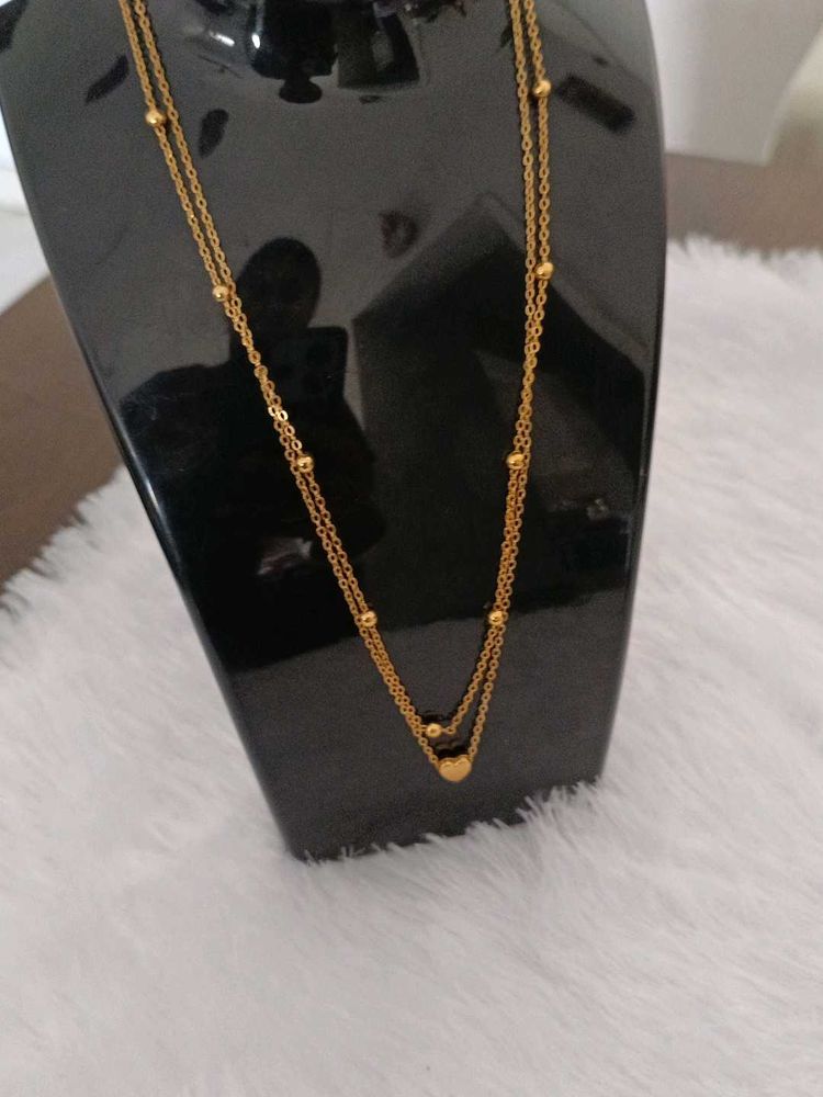 Gold Double Layered Necklace