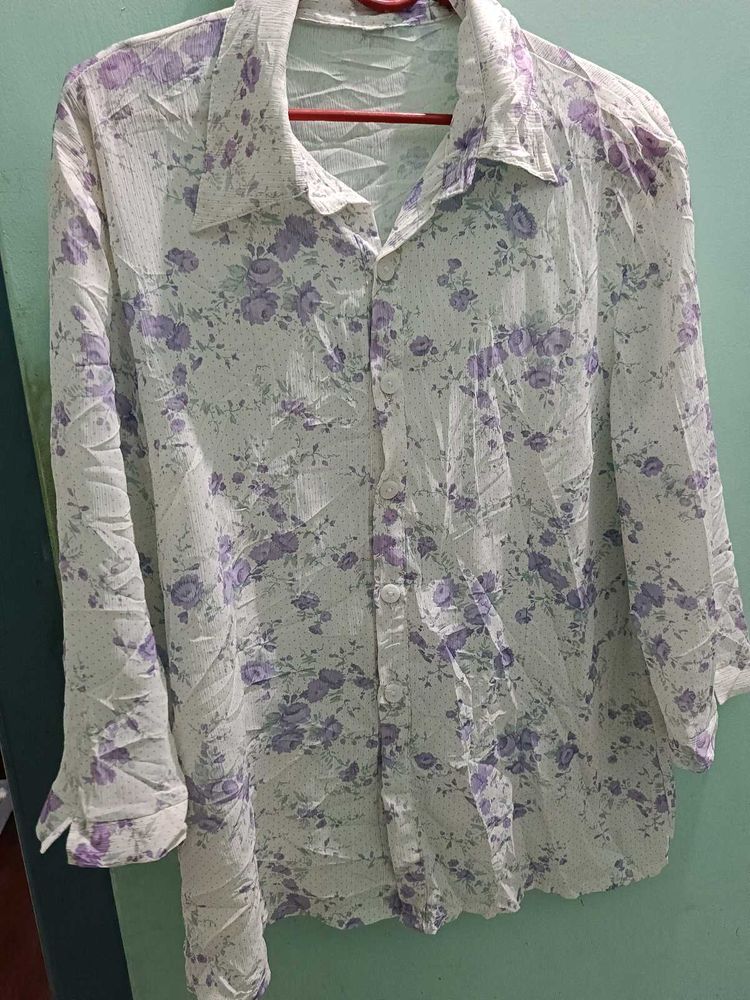 Floral Button-Down Shirt