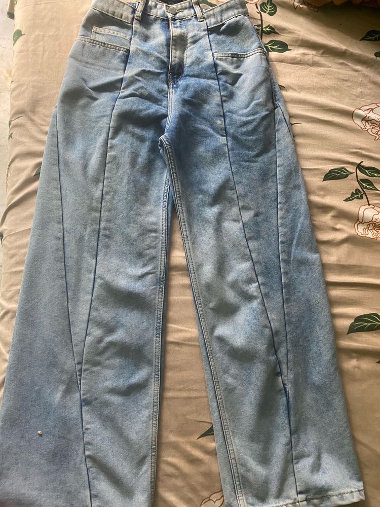 Wide Leg Denim Jeans