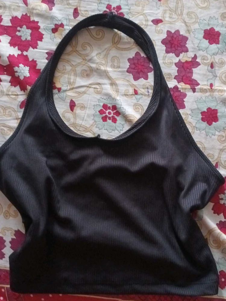 Black Halter Top