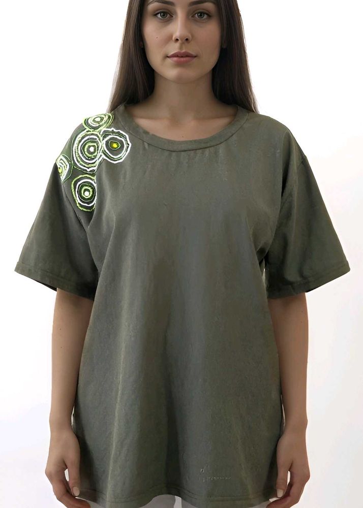 Olive Green EmbroideredTee