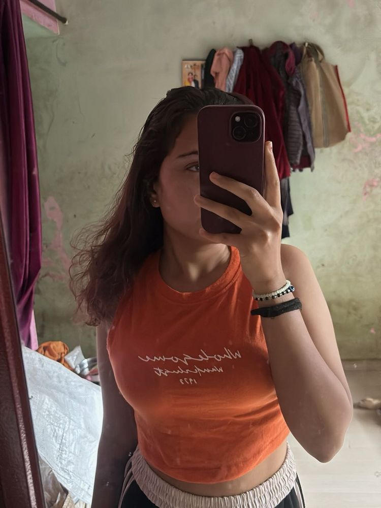 Orange Crop Top