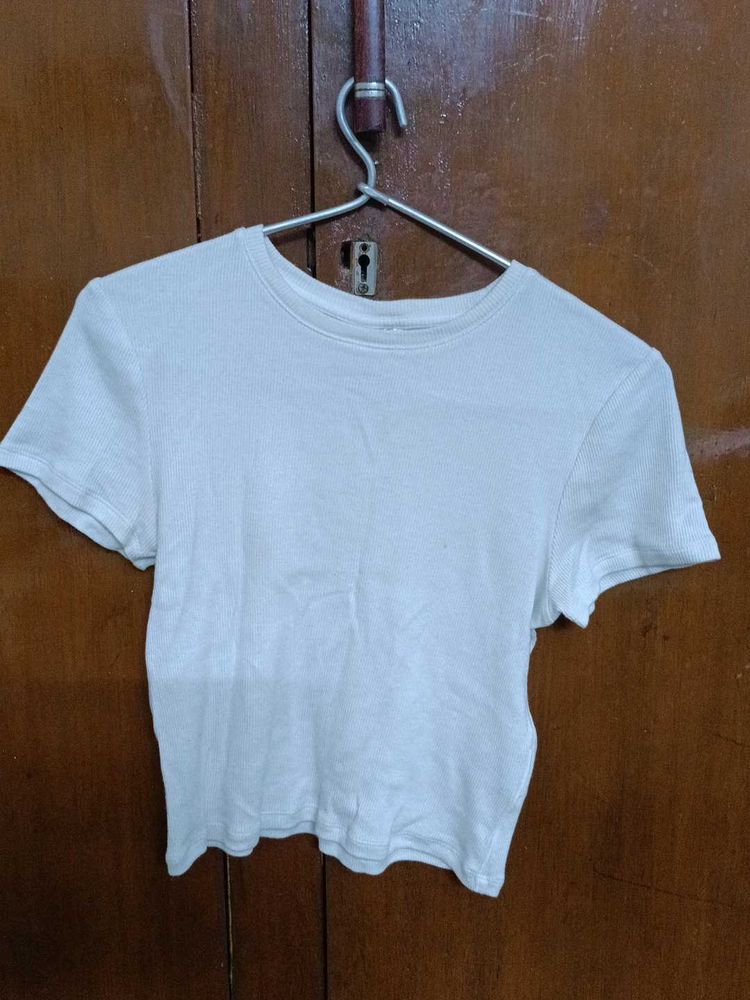 Casual White crop top