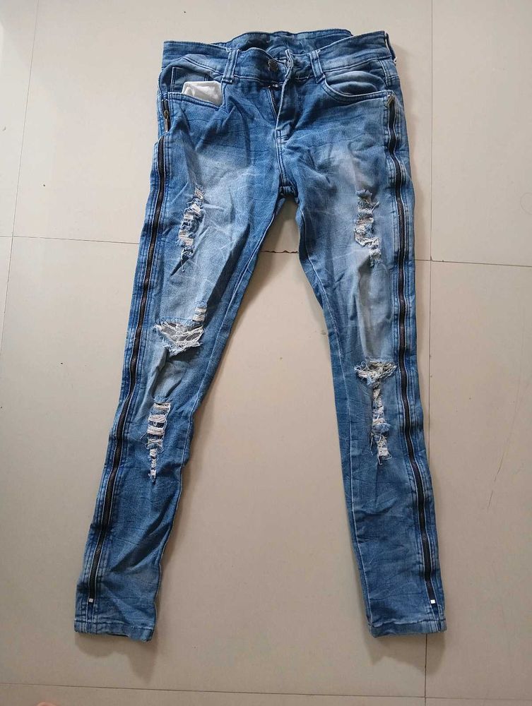 Blue Ripped Jeans