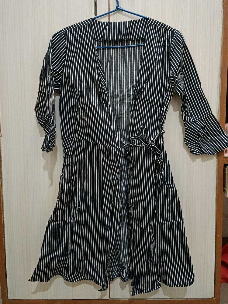 Mini tie up dress