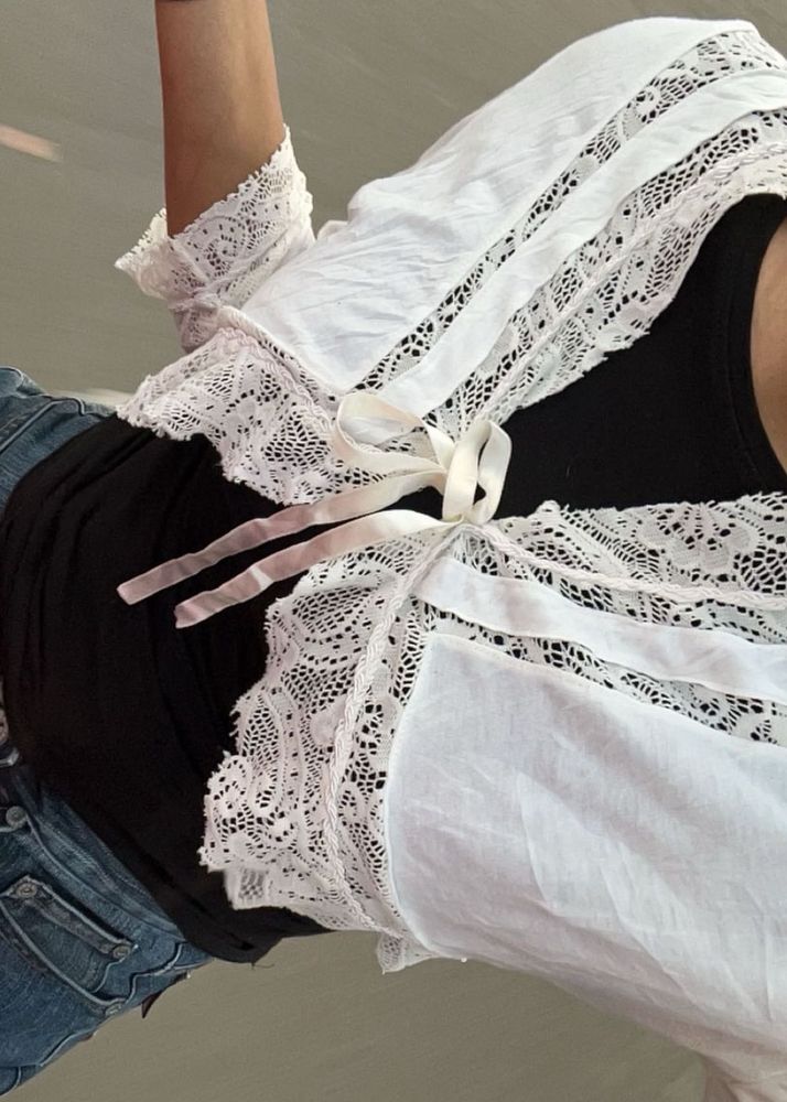 cutesy lace shrug top