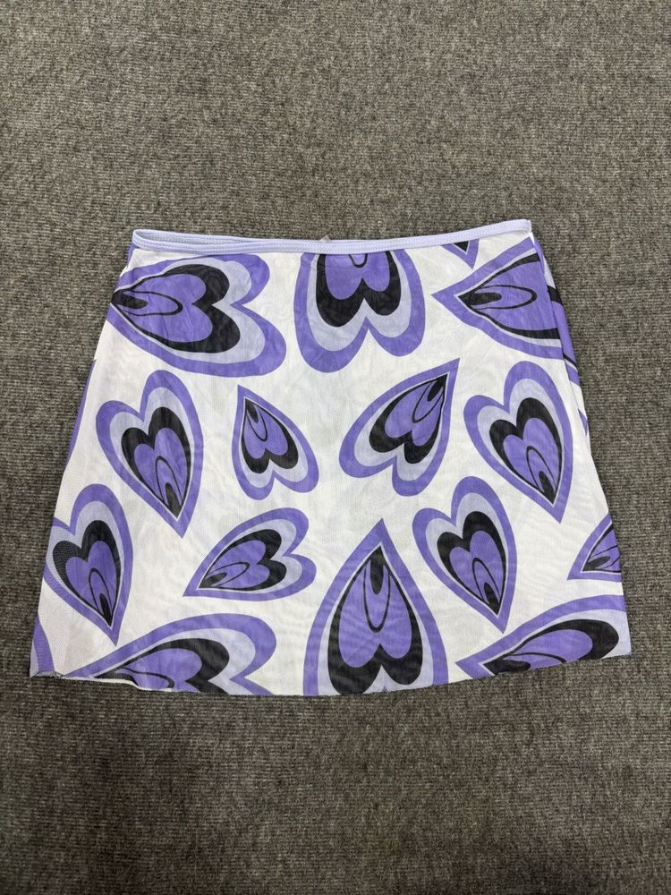 Purple Heart Mini Skirt