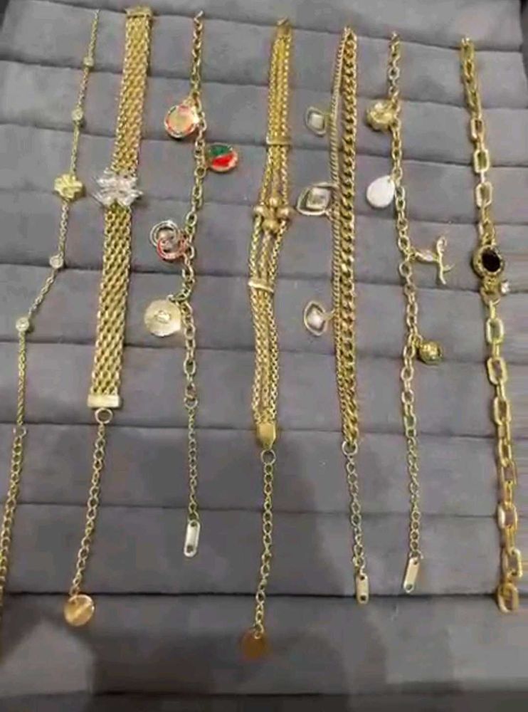 Golden Charm Bracelet Collection