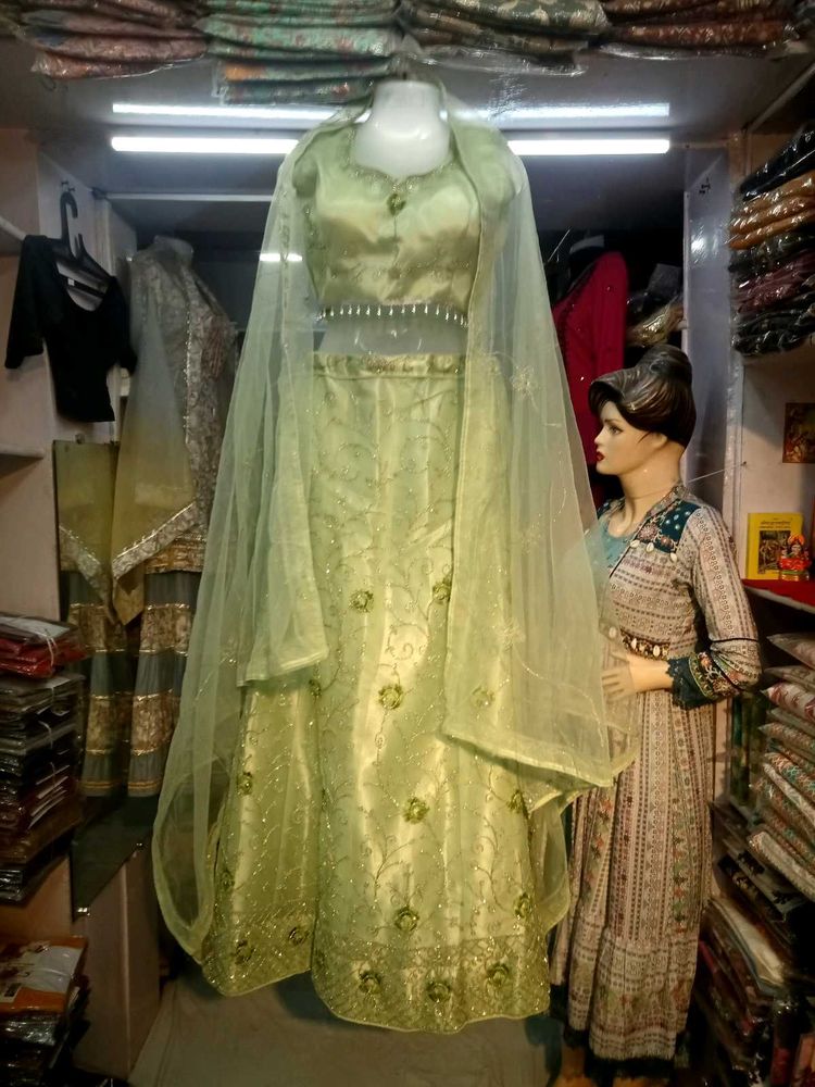 Elegant Green Lehenga Choli Set