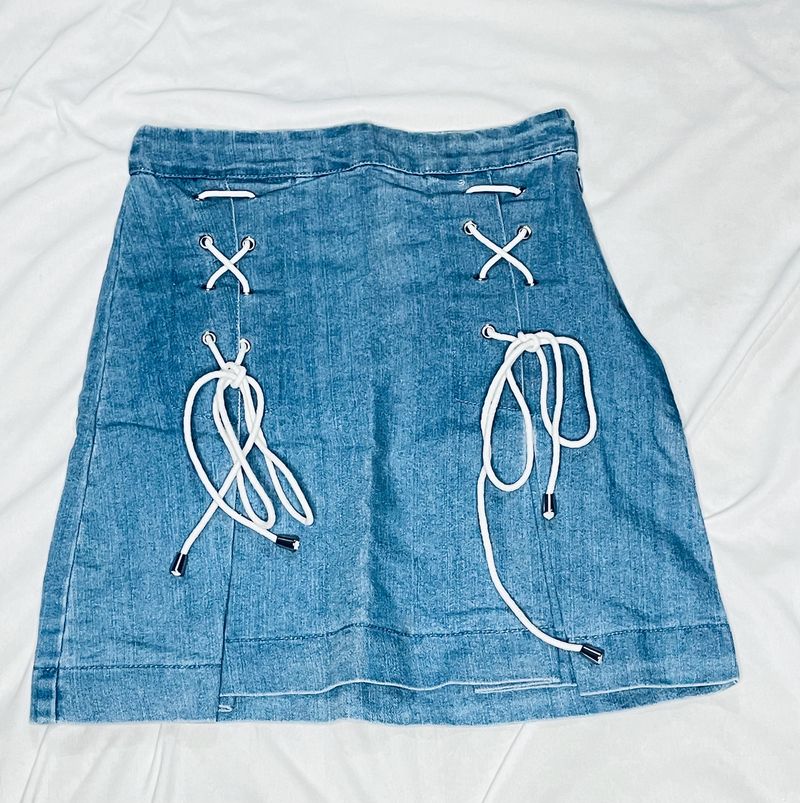 High Waist Denim Skirt