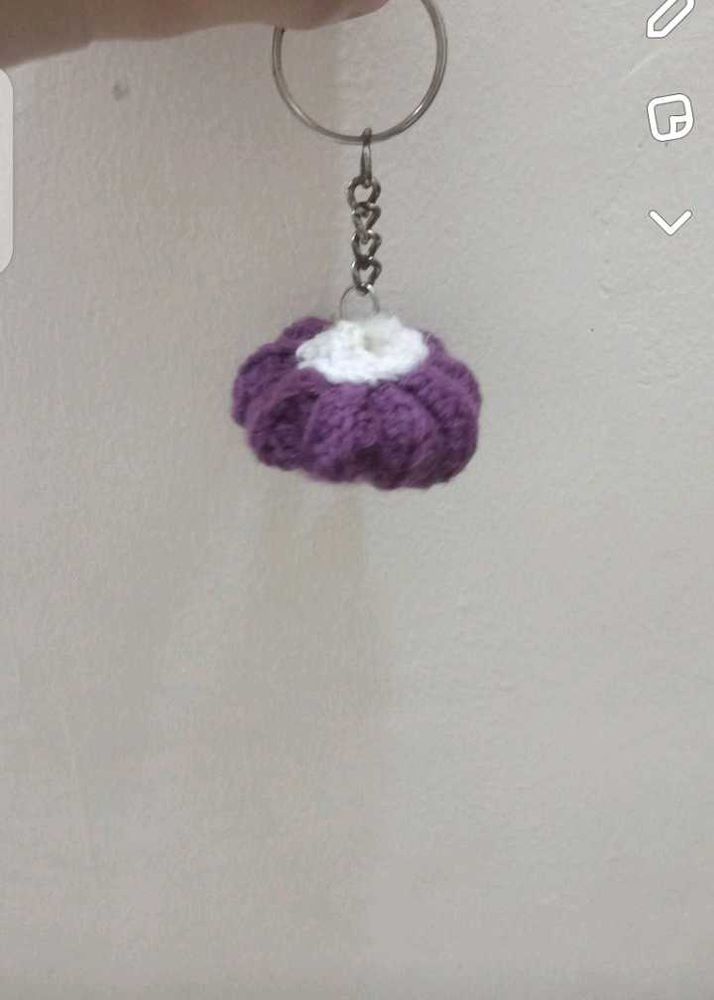 Crochet Pumpkin Keychain