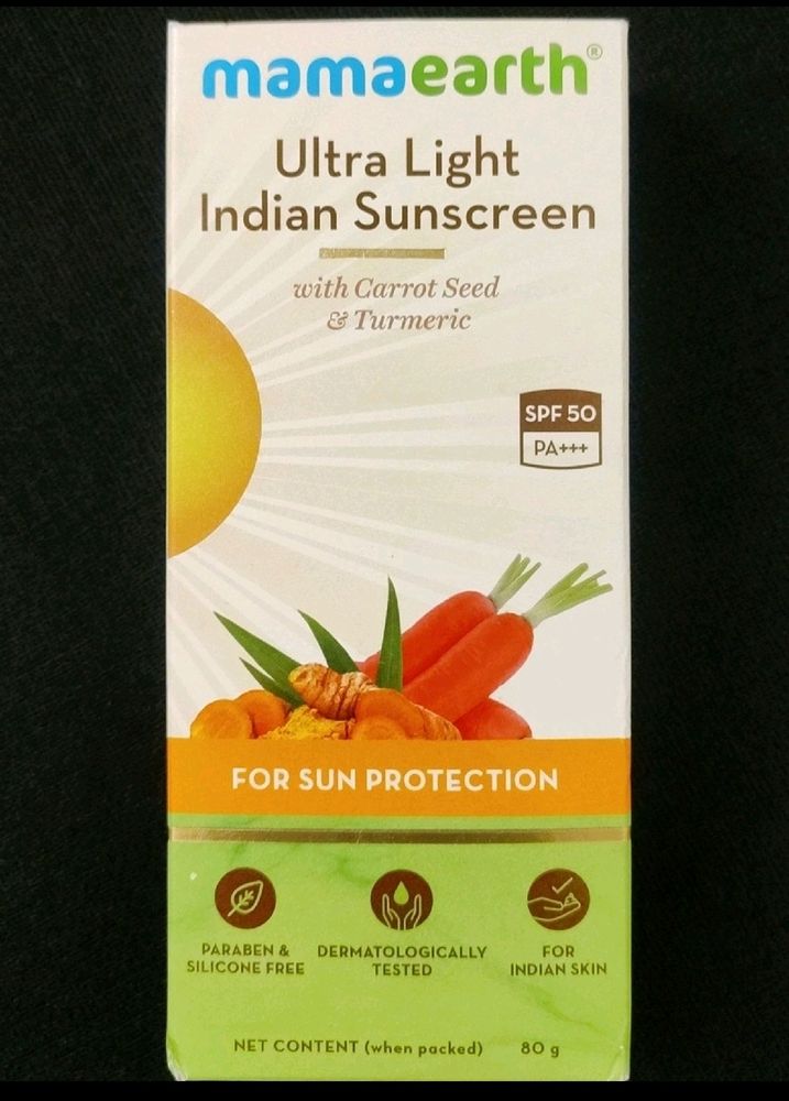 Mamaearth Ultra Light Indian Sunscreen Spf 50 PA +++