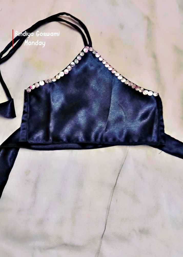 Balck Lahnga With Crop Top