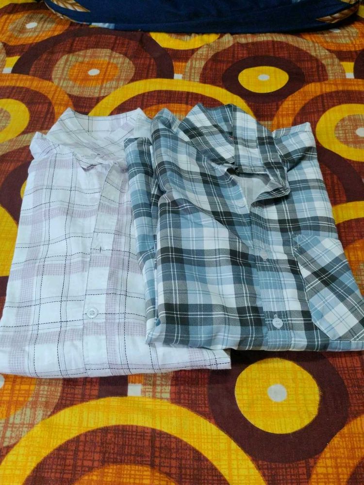 Checked Casual Shirts (Set of 2) 42 &amp; 44 size