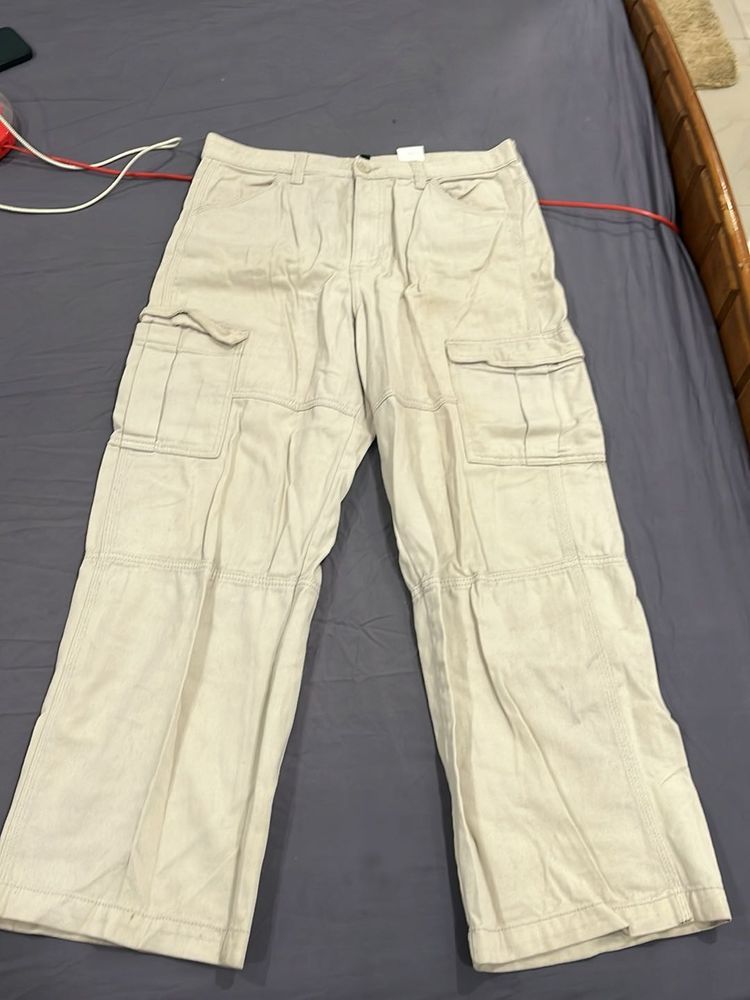 Trendy Beige Cargo Pants