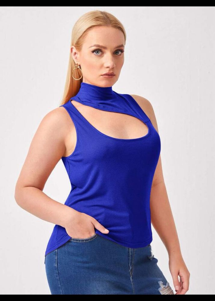 SHEIN Blue Sleeveless Top