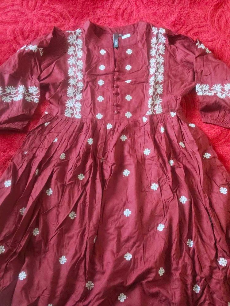 Elegant Embroidered Kurta Dress