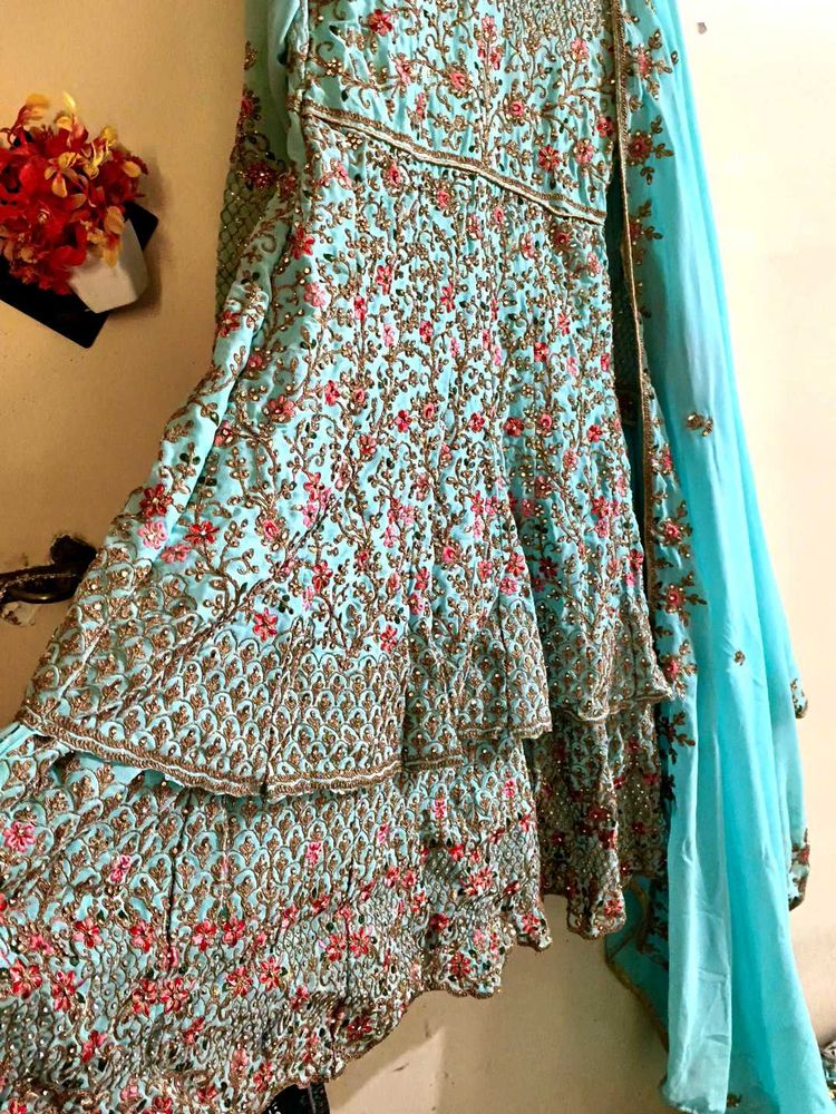 Wedding And Party Wear Heavy Garara Dress