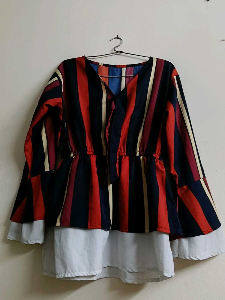 Peplum Multi Colour Top