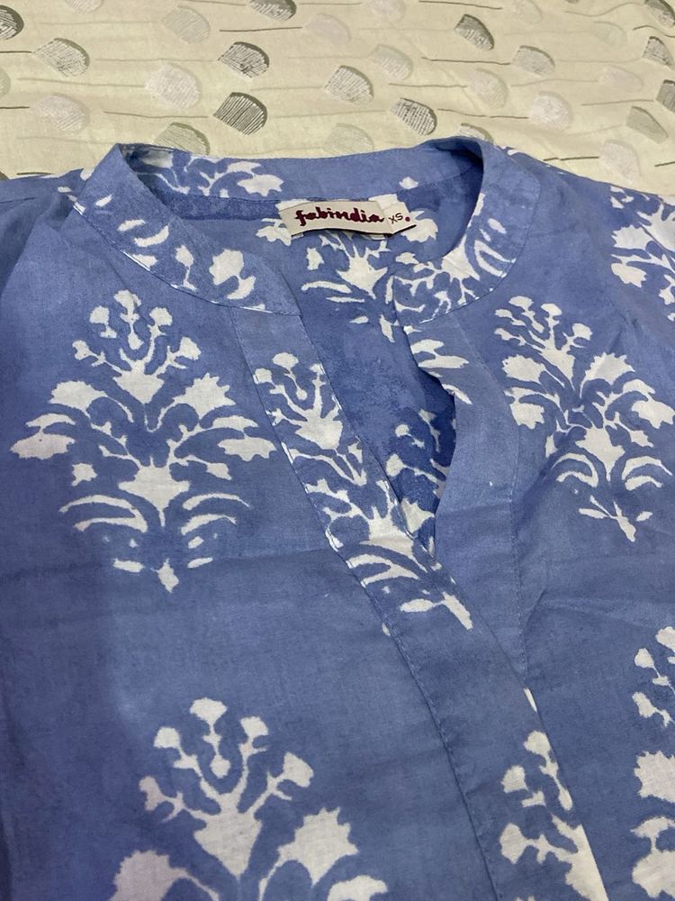 Block Printed Short Kurti/Top