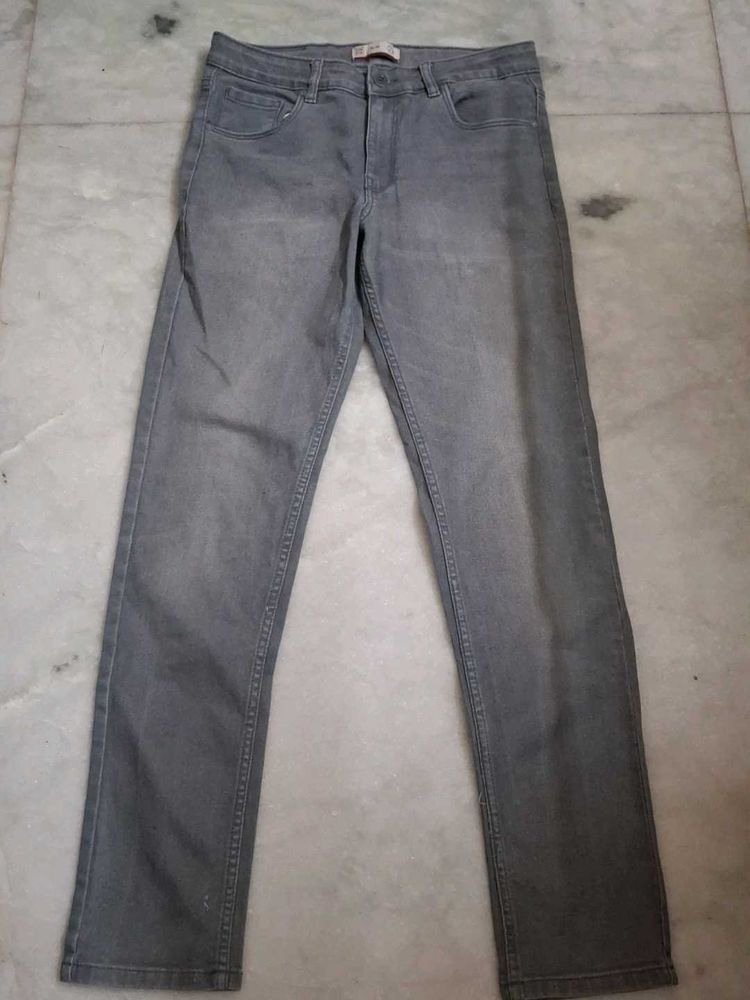 Stylish Gray Denim Jeans