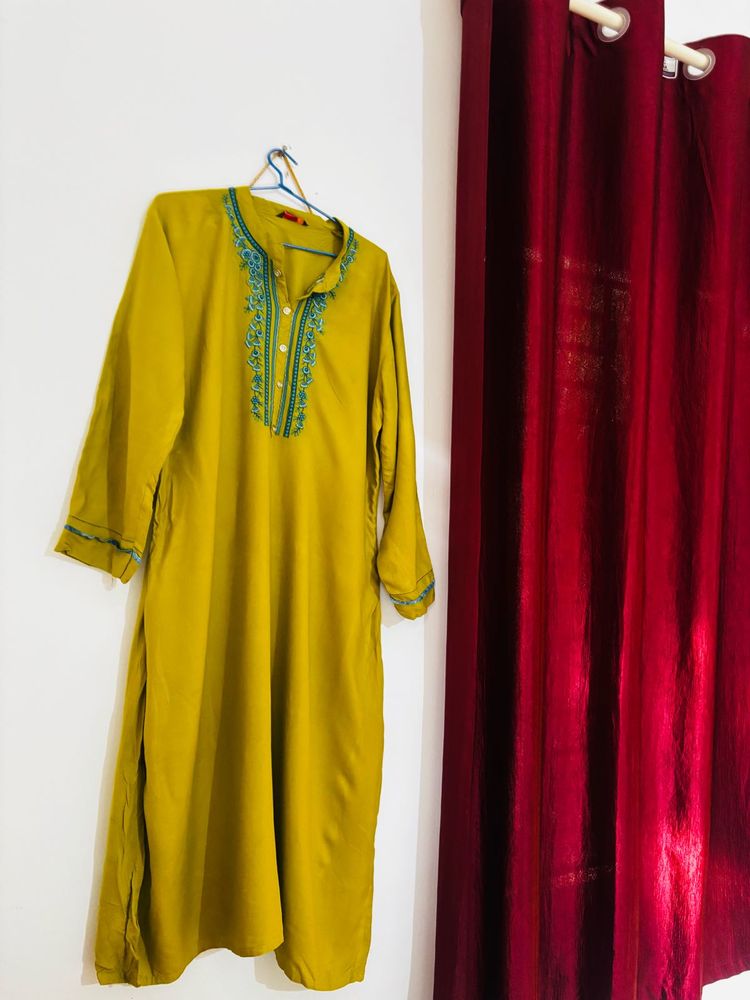 Elegant Olive Green Kurta