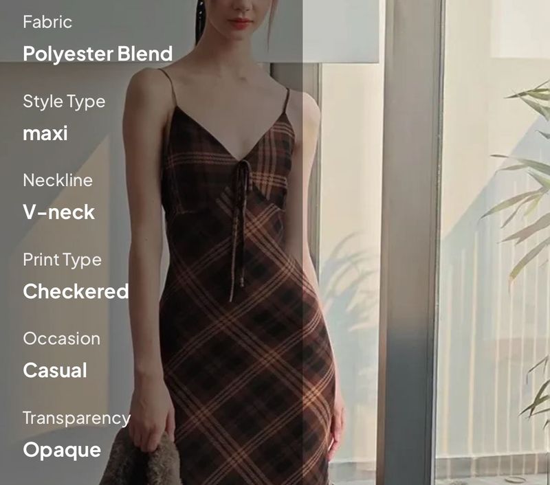 Brown Check Cute Dress