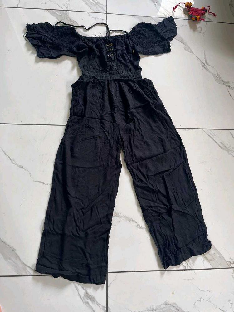 Black Off-Shoulder Jumpsuit
