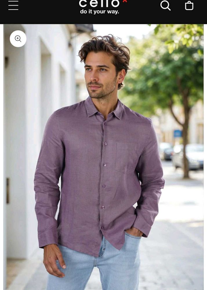 Celio Men&#39;s linen Shirt