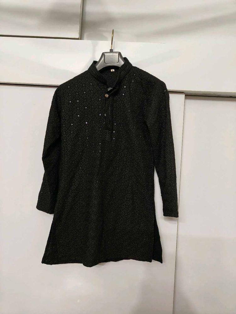 Embroidered Black Kurta pajama