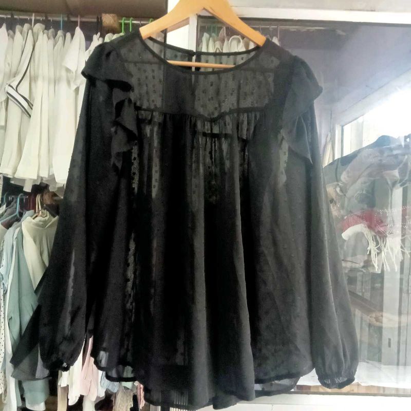 Black Long Blouse