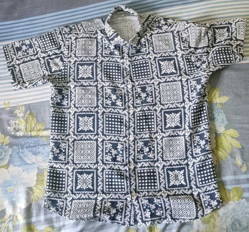 Heavy Patterned Casual Shirt XL