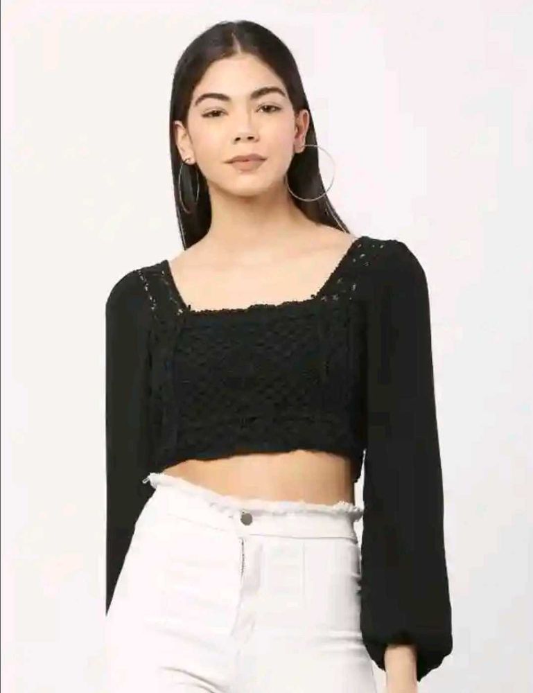 Crochet Long Sleeve Top