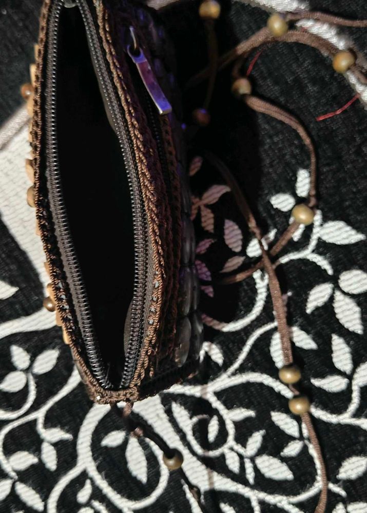 Boho Beaded Crochet Purse