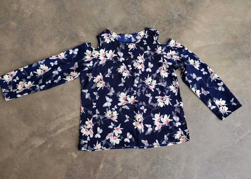 Floral Cold Shoulder Top